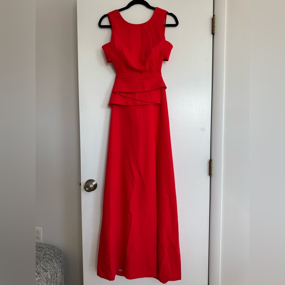 Backlesss Red Evening Gown